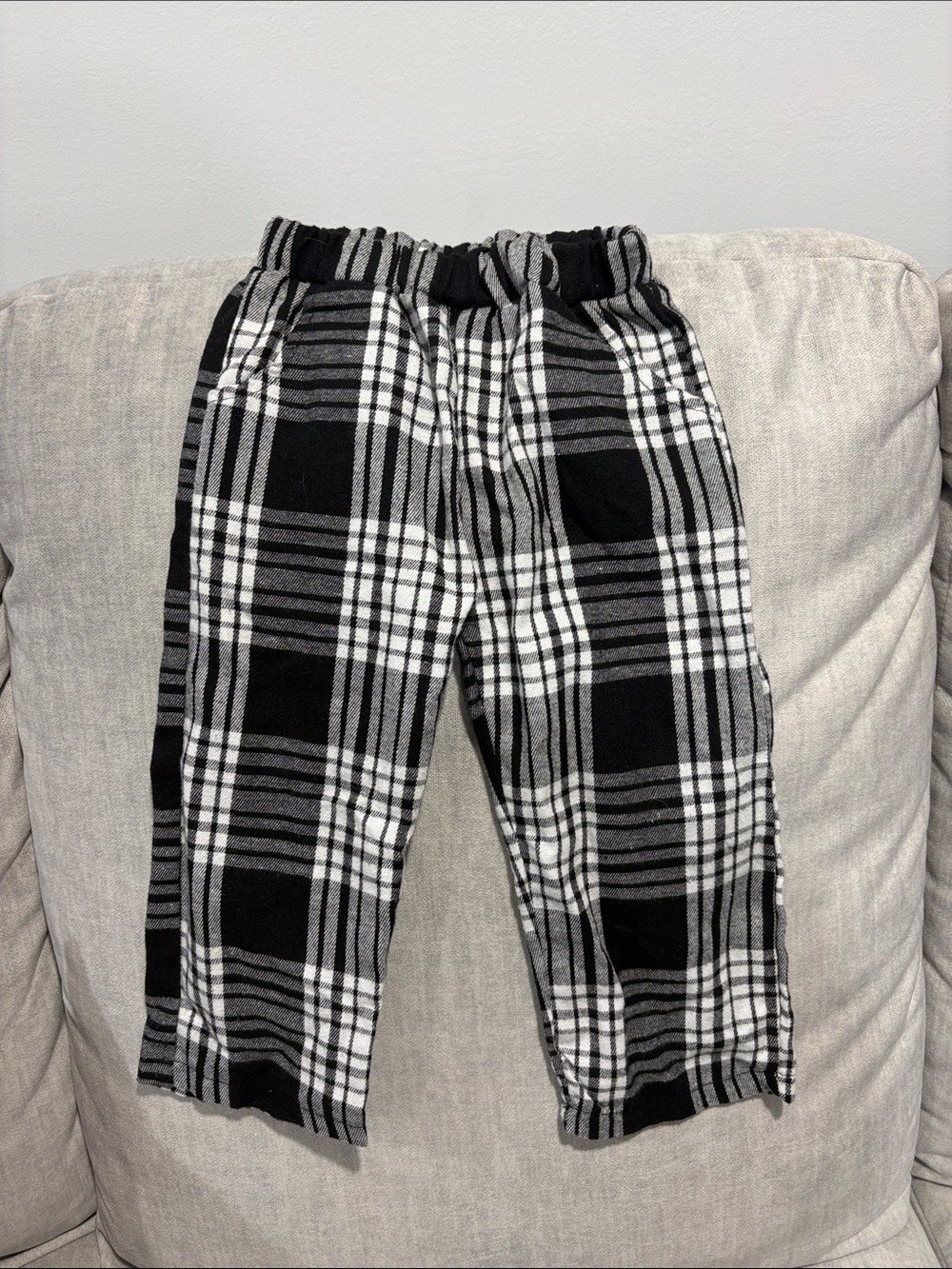 Amazon Black & White Plaid Kids Casual Pants